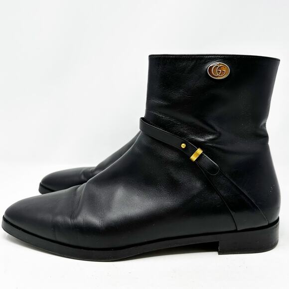 Gucci Elite GG Calf Leather Ankle Boots - Picture 1 of 15